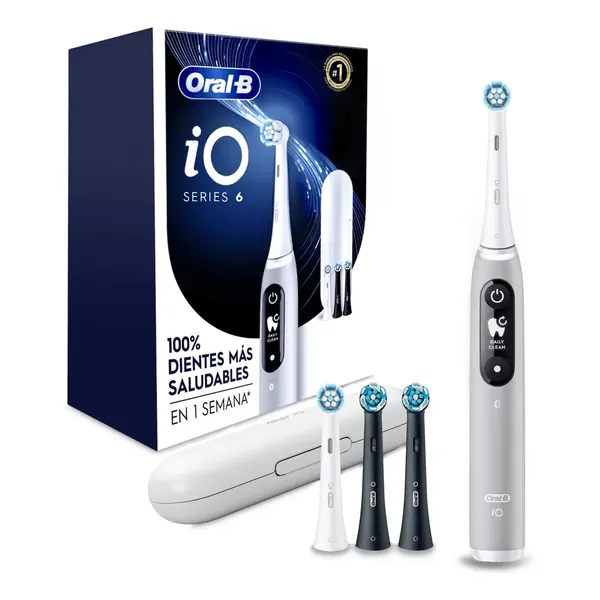 Cepillo De Dientes Eléctrico + Cabezales Oral-B iO series 6 Gris en oferta en Mercado Libre Chile
