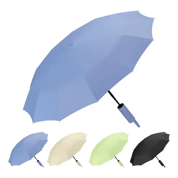 Paraguas Plegable Automático Anti-uv De 24 Varillas Color Azul acero Diseño Estrellas (Oransee) en oferta en Mercado Libre Chile