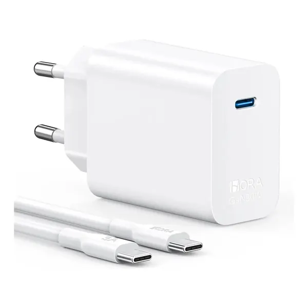 1Hora GAR165 Cargador Tipo C 30W Super Carga Rápida Universal Blanco con Cable en oferta en Mercado Libre Chile