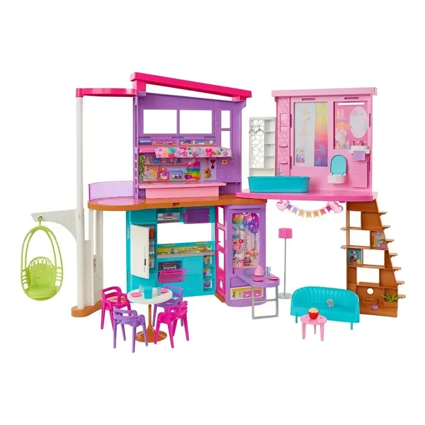 Barbie Casa De Muñecas Malibú Con Accesorios 2 Pisos 3+ Años en oferta en Mercado Libre Chile